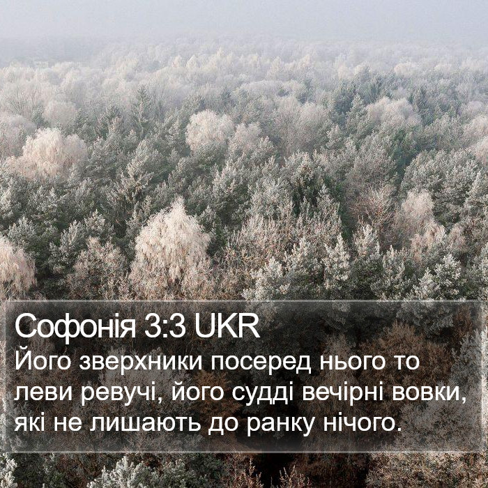 Софонія 3:3 UKR Bible Study