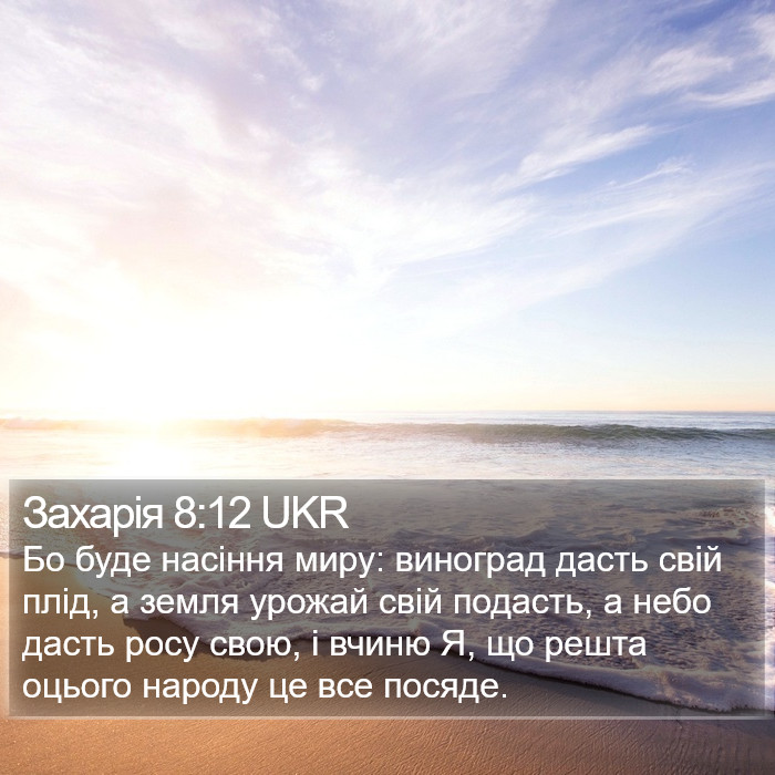 Захарія 8:12 UKR Bible Study