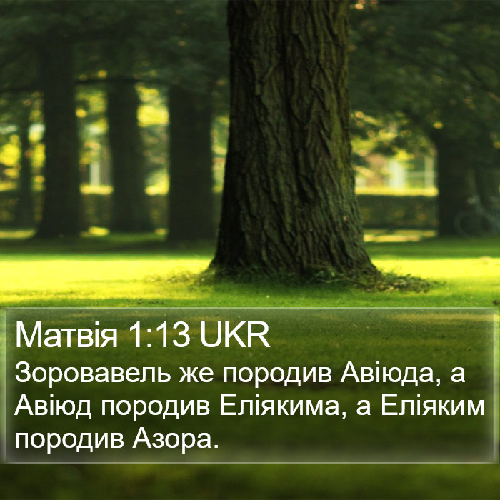 Матвія 1:13 UKR Bible Study