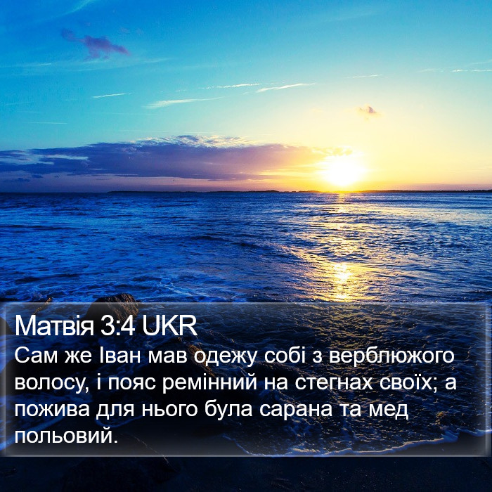 Матвія 3:4 UKR Bible Study