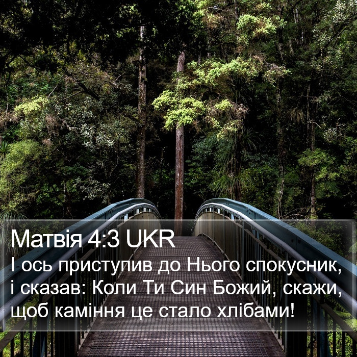 Матвія 4:3 UKR Bible Study