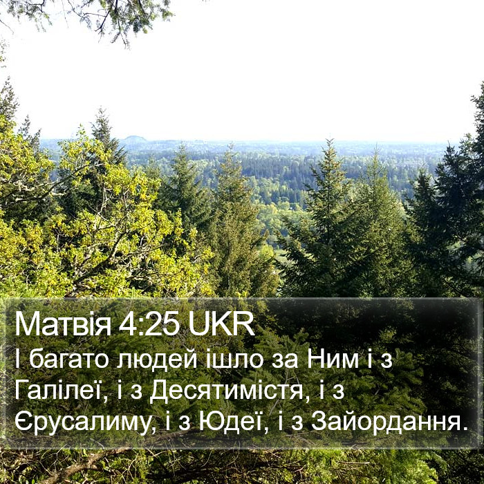 Матвія 4:25 UKR Bible Study