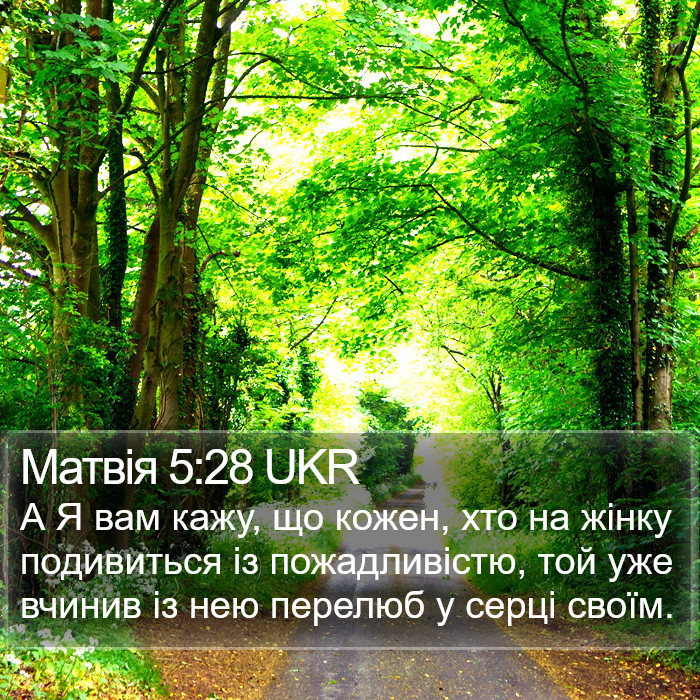 Матвія 5:28 UKR Bible Study