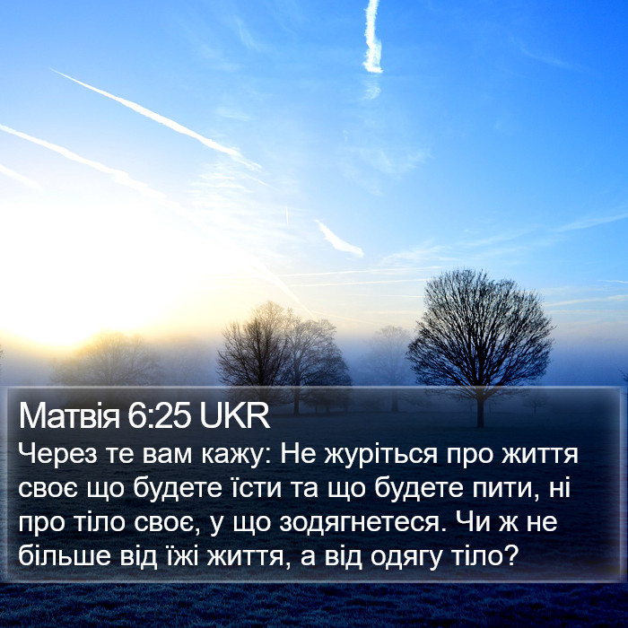 Матвія 6:25 UKR Bible Study