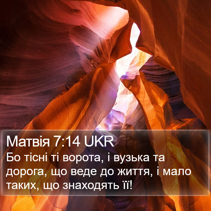 Матвія 7:14 UKR Bible Study