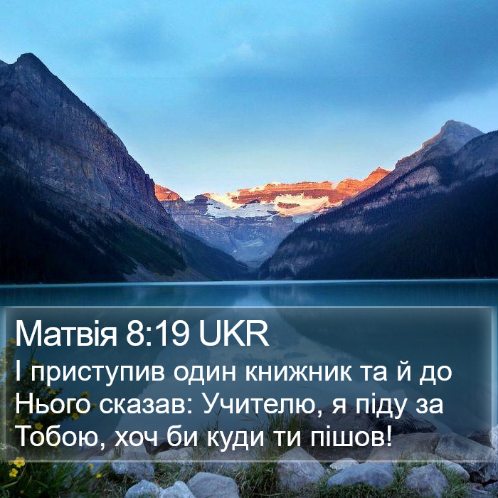 Матвія 8:19 UKR Bible Study