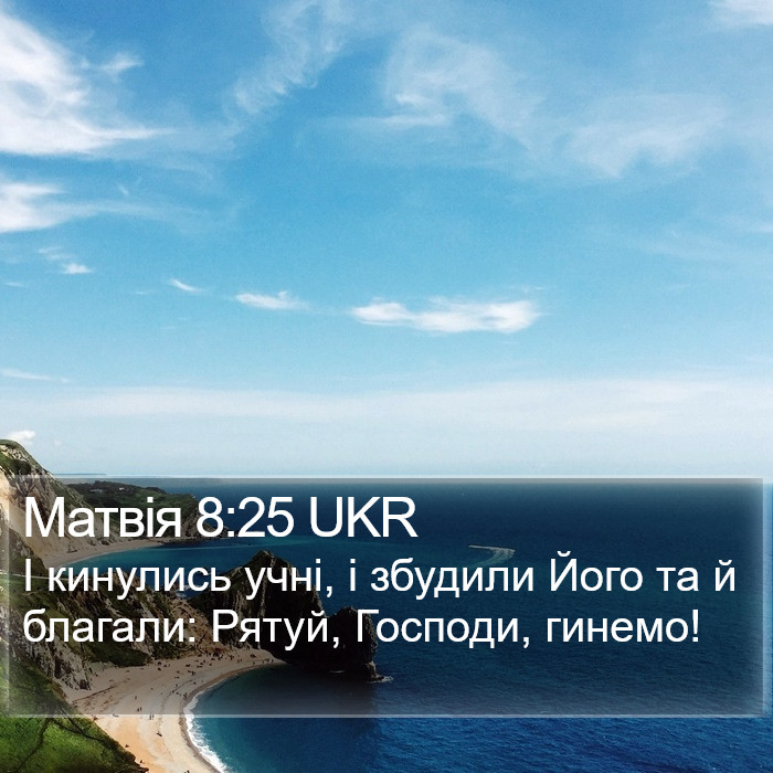 Матвія 8:25 UKR Bible Study