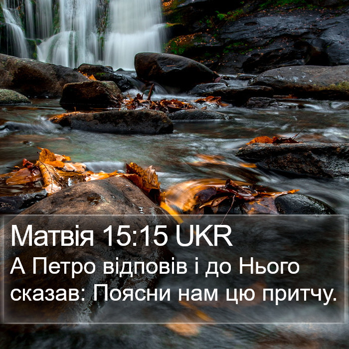 Матвія 15:15 UKR Bible Study