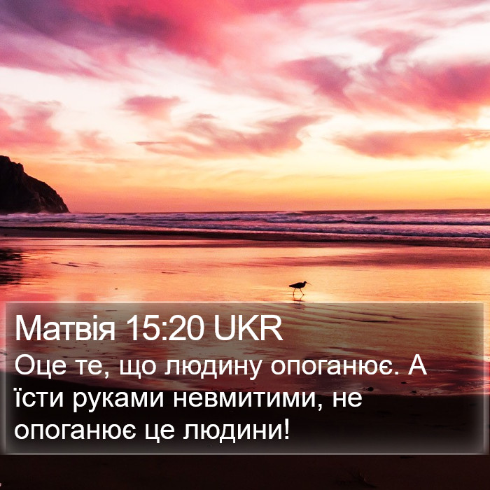 Матвія 15:20 UKR Bible Study