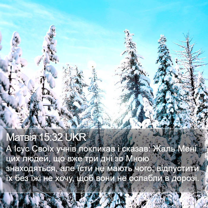 Матвія 15:32 UKR Bible Study
