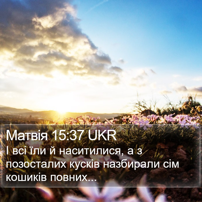 Матвія 15:37 UKR Bible Study