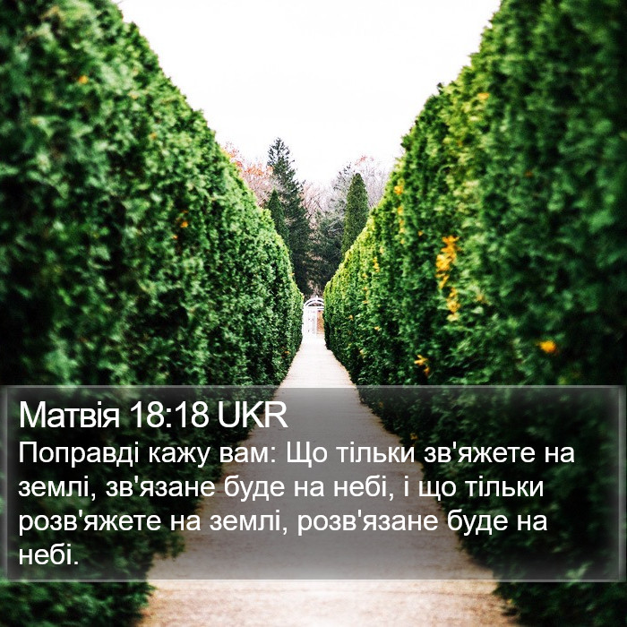 Матвія 18:18 UKR Bible Study