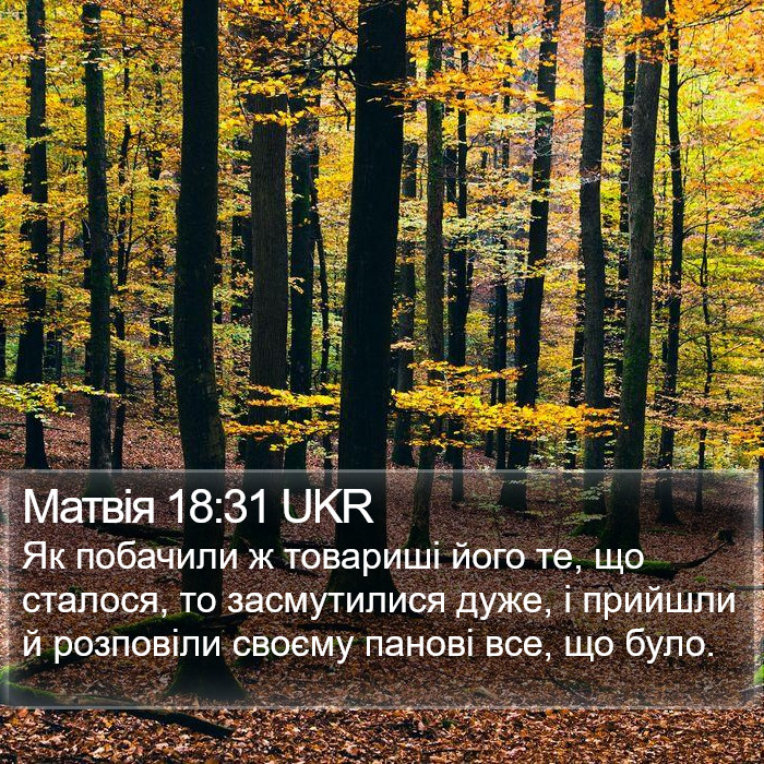 Матвія 18:31 UKR Bible Study