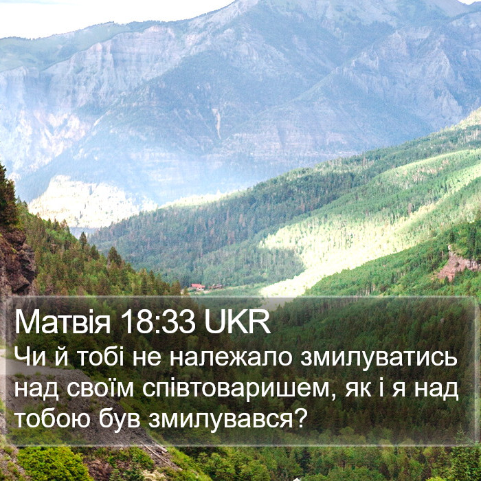 Матвія 18:33 UKR Bible Study