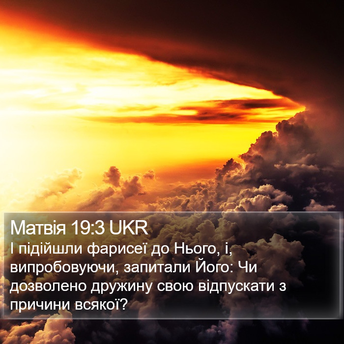 Матвія 19:3 UKR Bible Study