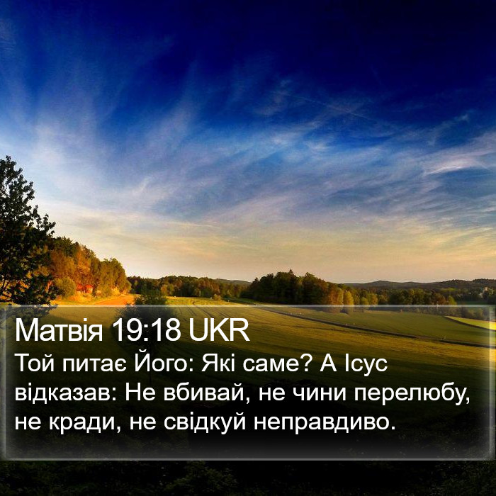 Матвія 19:18 UKR Bible Study