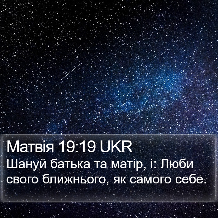 Матвія 19:19 UKR Bible Study