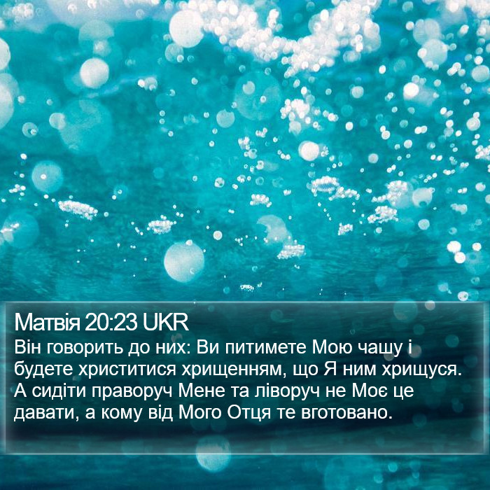 Матвія 20:23 UKR Bible Study