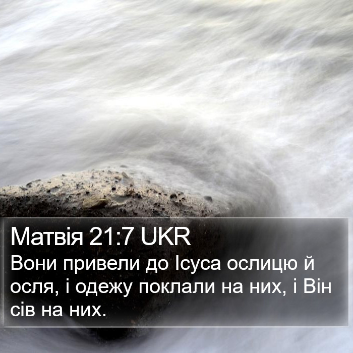 Матвія 21:7 UKR Bible Study