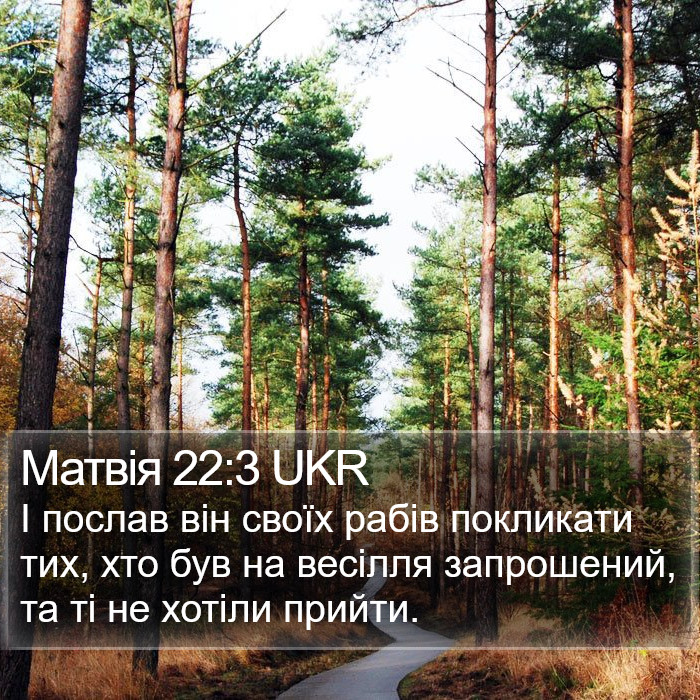 Матвія 22:3 UKR Bible Study