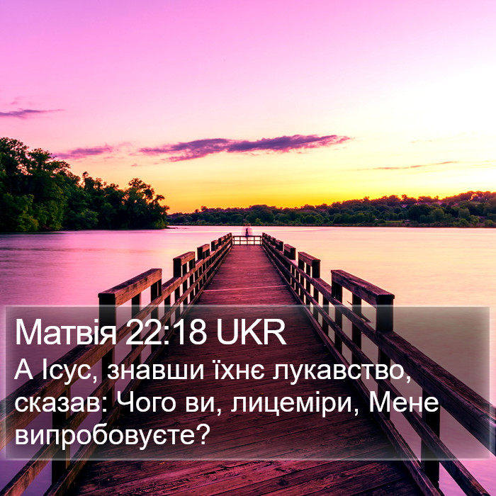 Матвія 22:18 UKR Bible Study