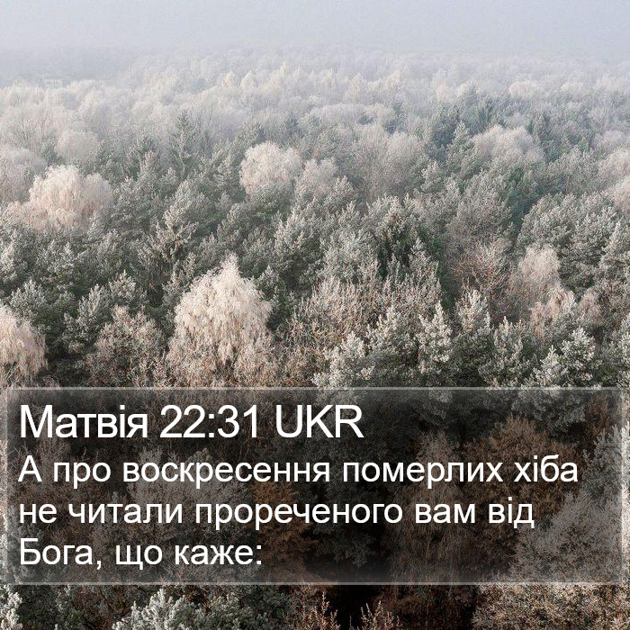 Матвія 22:31 UKR Bible Study