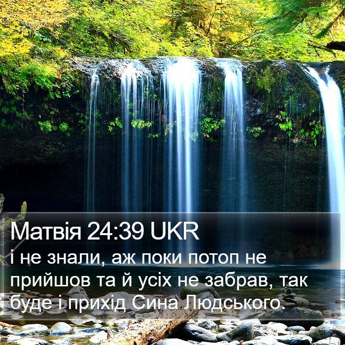 Матвія 24:39 UKR Bible Study