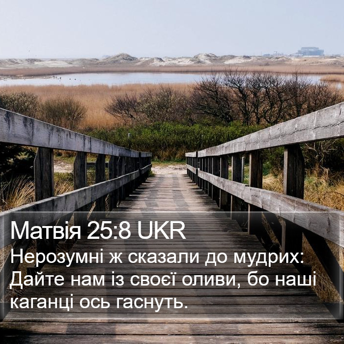 Матвія 25:8 UKR Bible Study