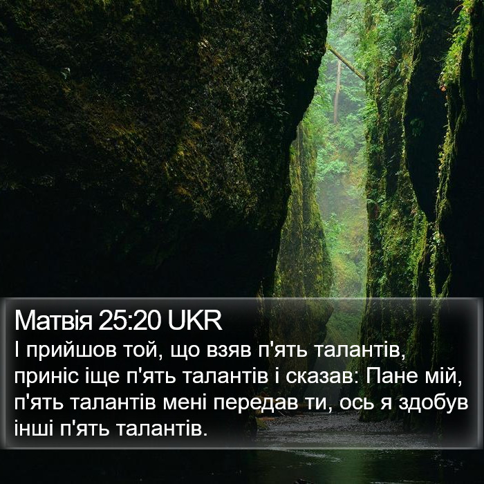 Матвія 25:20 UKR Bible Study