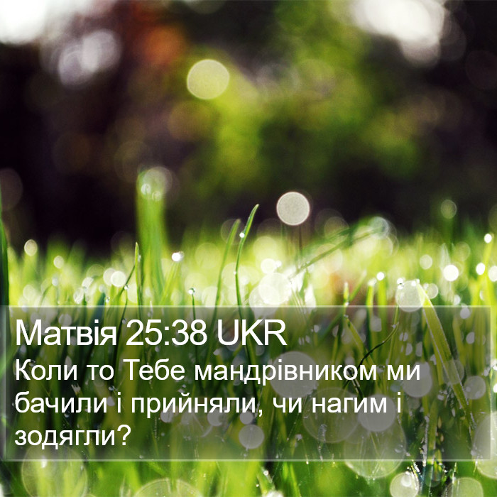 Матвія 25:38 UKR Bible Study