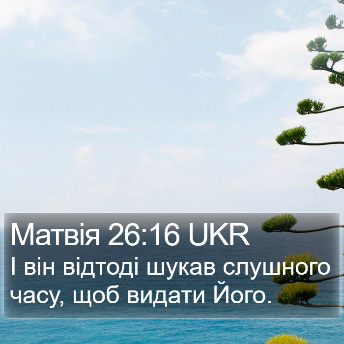Матвія 26:16 UKR Bible Study