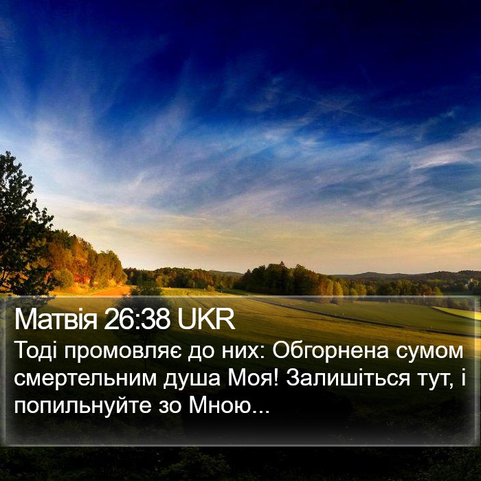 Матвія 26:38 UKR Bible Study