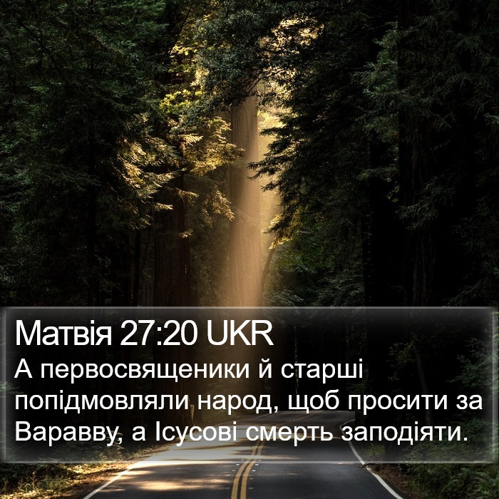 Матвія 27:20 UKR Bible Study