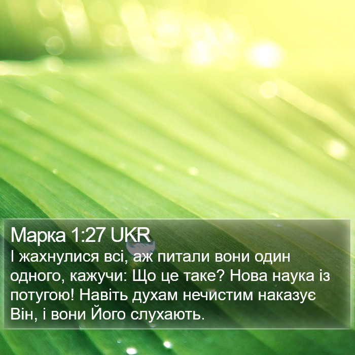 Марка 1:27 UKR Bible Study