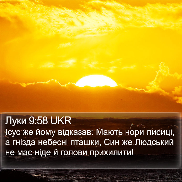 Луки 9:58 UKR Bible Study
