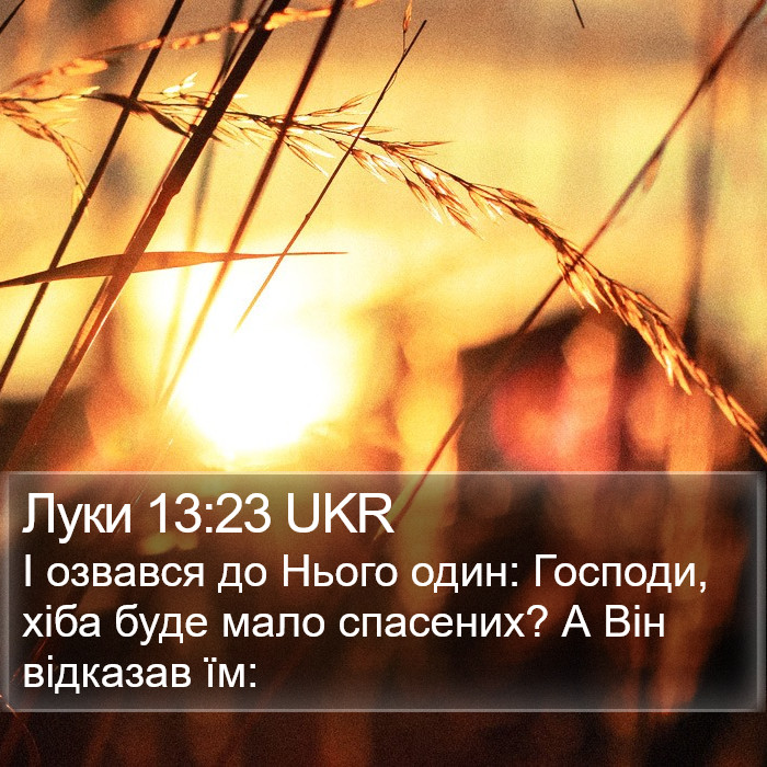 Луки 13:23 UKR Bible Study