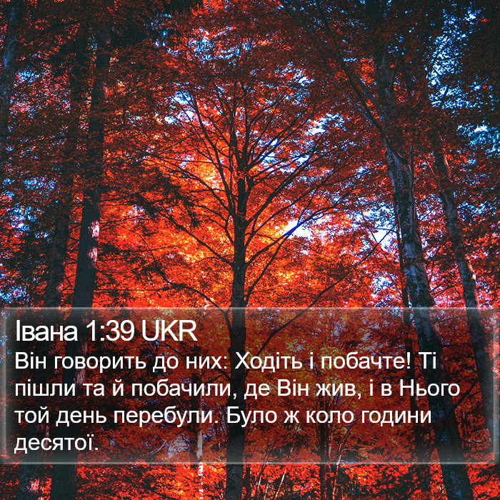 Івана 1:39 UKR Bible Study