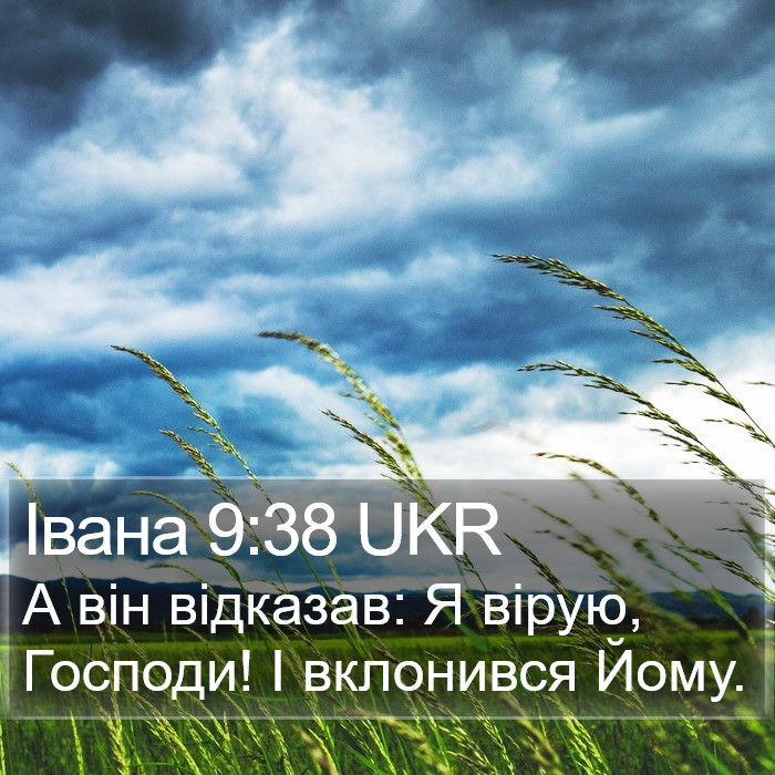 Івана 9:38 UKR Bible Study