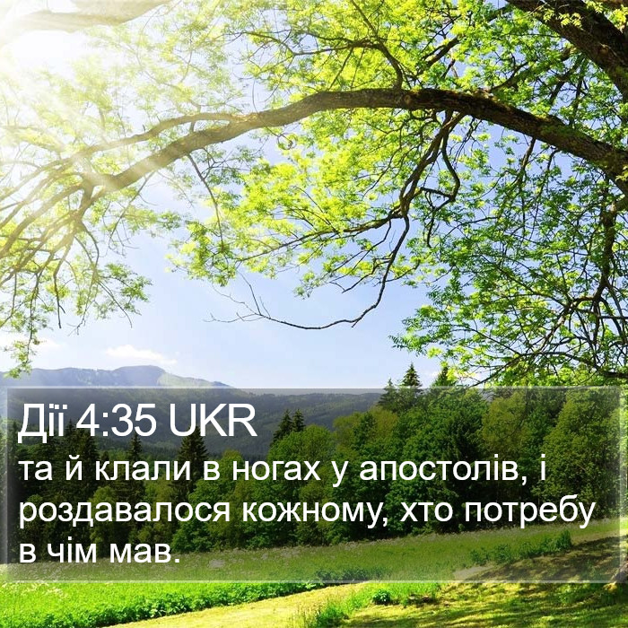 Дії 4:35 UKR Bible Study