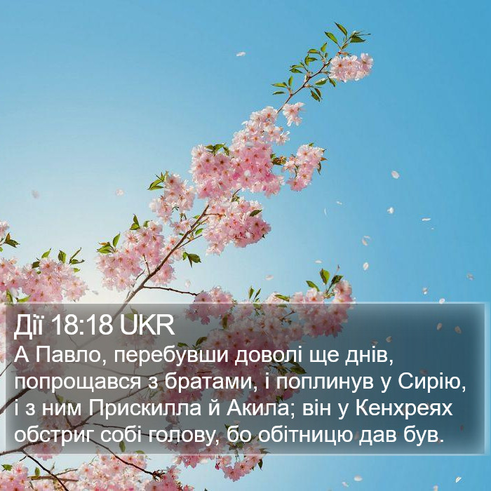 Дії 18:18 UKR Bible Study