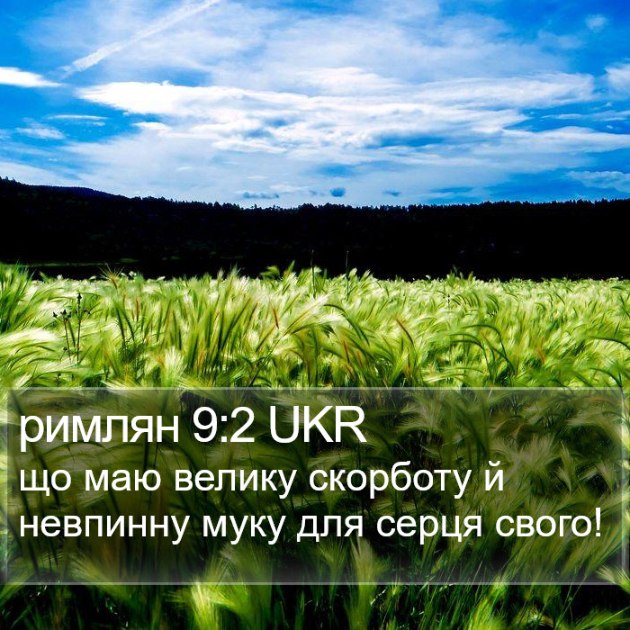 римлян 9:2 UKR Bible Study