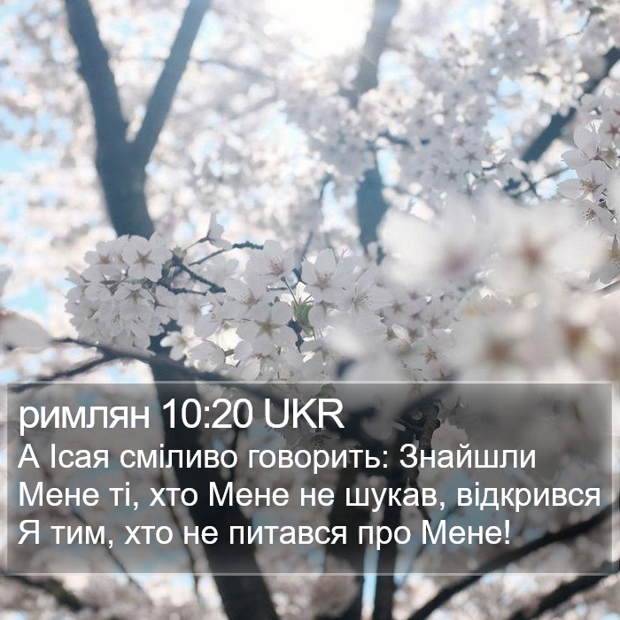 римлян 10:20 UKR Bible Study