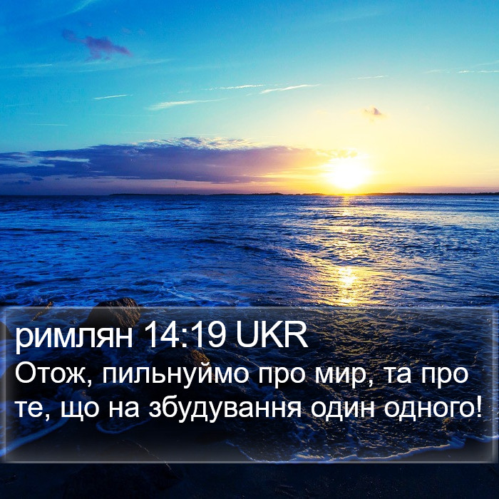 римлян 14:19 UKR Bible Study