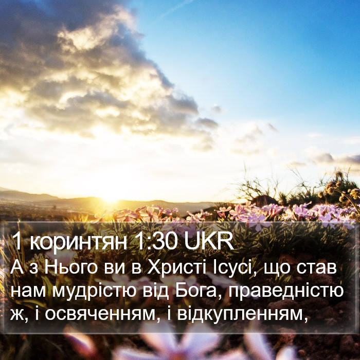 1 коринтян 1:30 UKR Bible Study