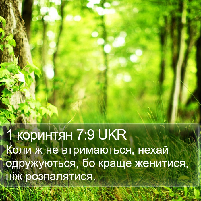 1 коринтян 7:9 UKR Bible Study