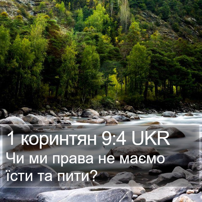 1 коринтян 9:4 UKR Bible Study