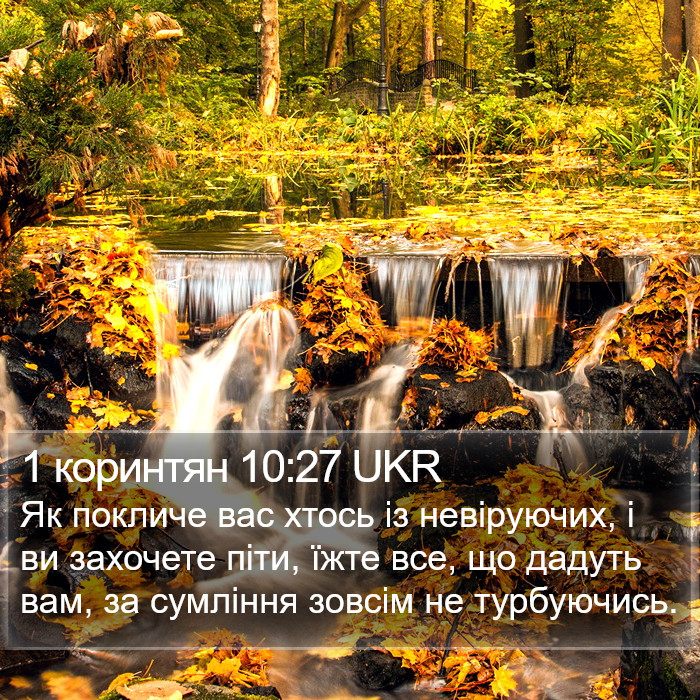1 коринтян 10:27 UKR Bible Study
