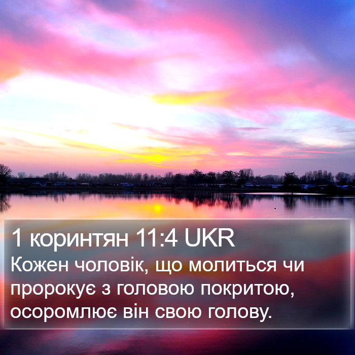 1 коринтян 11:4 UKR Bible Study