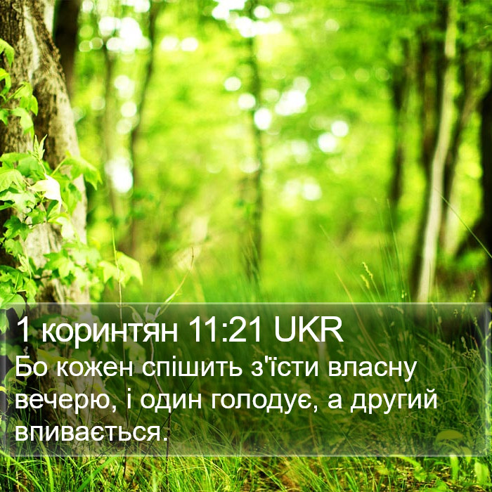 1 коринтян 11:21 UKR Bible Study