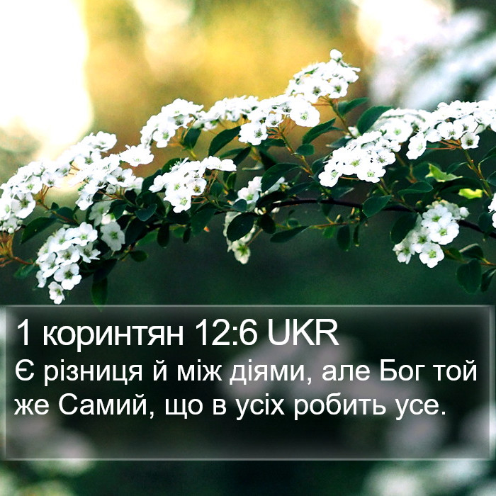 1 коринтян 12:6 UKR Bible Study